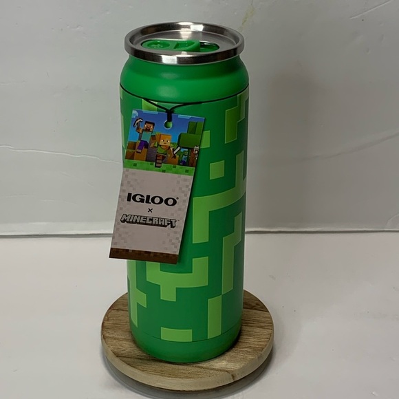 MINECRAFT Creeper Tumbler Can 16 oz Stainless Steel New - Picture 3 of 9